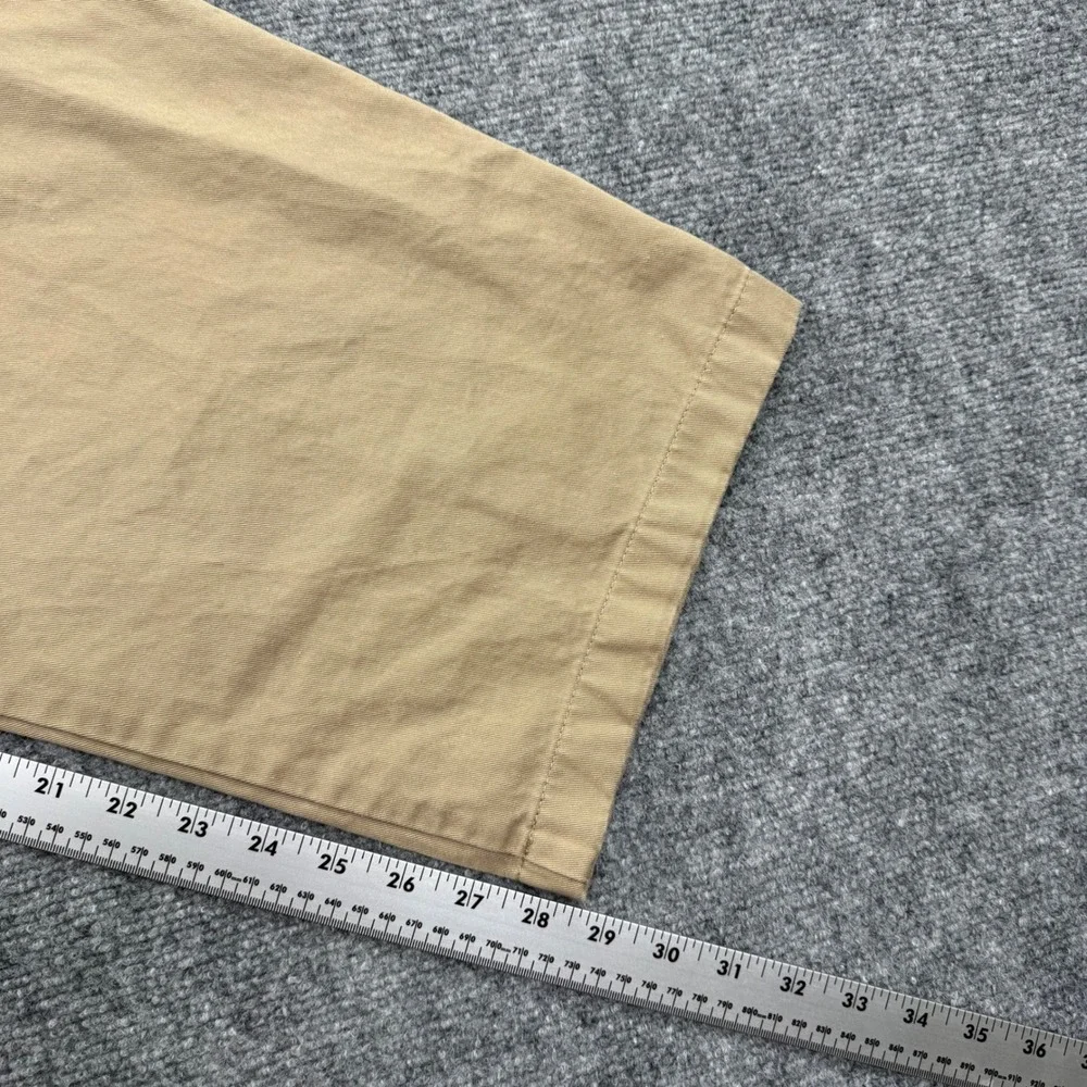 Duluth Trading Co Mens Khaki Pleated Chinos‎ Pants 42x30 100% Cotton